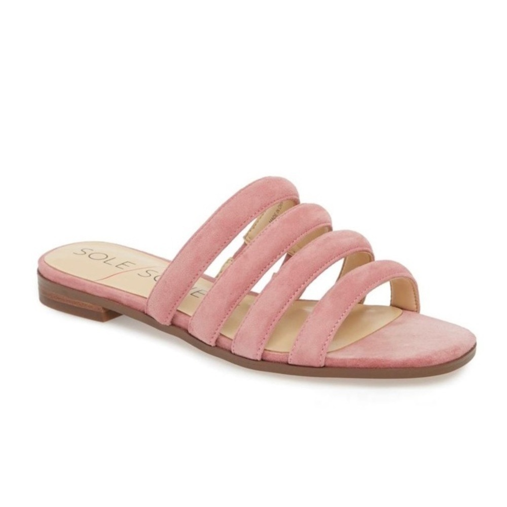 New Sole Society Saxten Strappy Slide Sandals